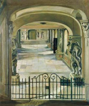 Eingangshalle im Japanischen Palais : Walter Hahn (1885-1942): Eingangshalle im Japanischen Palais (vor dem Umbau 1927-35). Öl; 80 x 70 cm, 1914. Dresden: SLUB