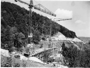 Fischerhäuslebrücke, km 153,930 Lehrgerüst
