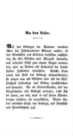 An den Leser