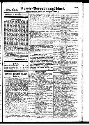 1129.Ausgabe. Mittwoch, 30. August 1916