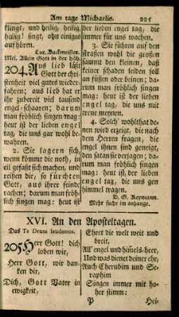 XVI. An den Aposteltagen