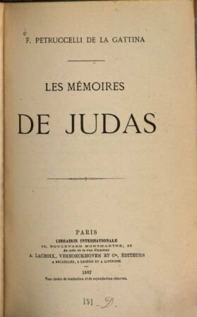 Les mémoires de Judas