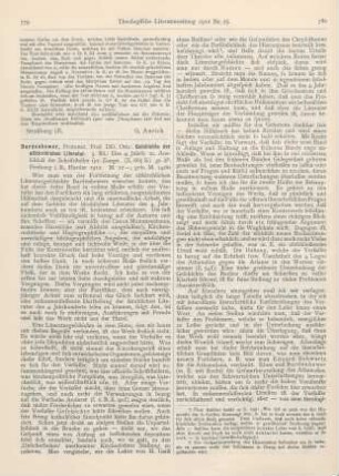 779-781 [Rezension] Bardenhewer, Otto, Geschichte der altkirchlichen Literatur. III. Bd.: Das 4. Jahrh. mit Ausschluß der Schriftsteller syrischer Zunge