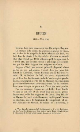 VI. Hugues 1116 - Vers 1138.