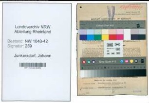 Entnazifizierung Johann Junkersdorf , geb. 08.11.1908 (Ingenieur)