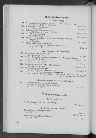 III. Sozialwissenschaften