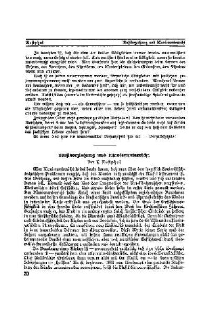 Musikerziehung und Klavierunterricht