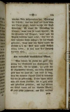 Ein vortrefflich blutstillendes Mittel.