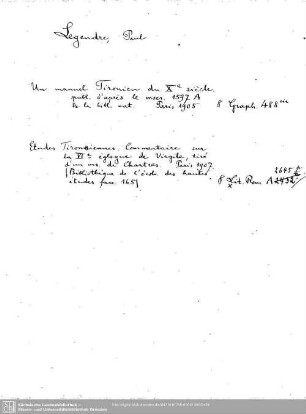 Legendre, Paul