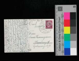 Postkarte an Anna Kannengiesser, Hamburg