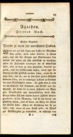 Agathon. Drittes Buch