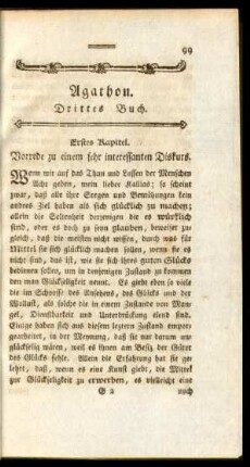 Agathon. Drittes Buch
