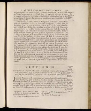 Section XII. Histoire d´Arragon jusqu´à son union avec la Castille.