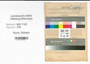 Entnazifizierung Wilhelm Wurst , geb. 04.08.1920 (Polizist)