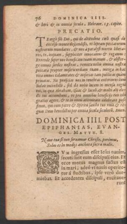 Dominica IIII. Post Epiphanias ...