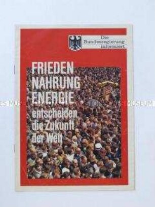 Sonderdruck der Bundesregierung u.a. mit Werbung für die Zukunft der Kernenergie