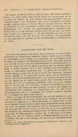 Aanhangsel over den islam