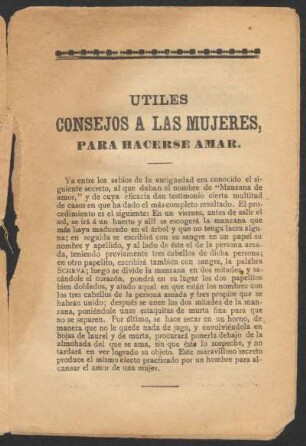 Útiles consejos a las mujeres, para hacerse amar.