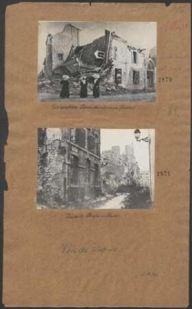Ein zerstörtes Schwesternheim in Reims