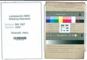 Entnazifizierung Heinz Wuensch , geb. 08.02.1913 (Kaufm.Angestellter)