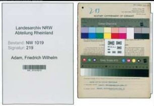 Entnazifizierung Friedrich Wilhelm Adam , geb. 20.06.1904 (Hobler)