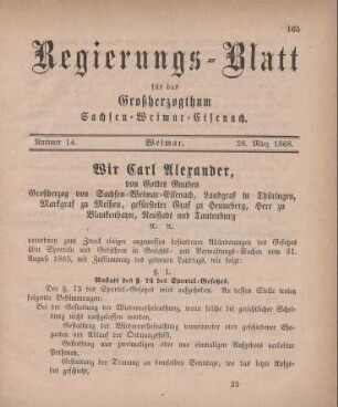 Nr. 14 : 28. März 1868