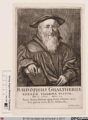 Bildnis Rudolph Gwalther (lat. Gualtherus, eig. Walther)