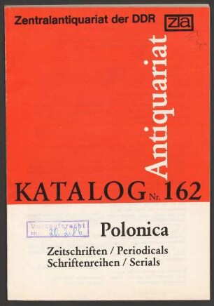 Nr. 162: Polonica