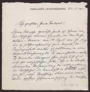 Schreiben an Baurat Neher (Brief)