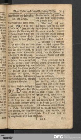 Vom Gebet und Lobe Gottes vor Tische.