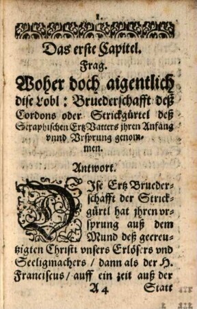 Neues Bruderschafft-Büchlein für die Brüder ... der Ertz-Bruderschafft der geweihten Strickgürtel