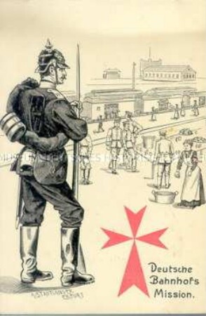 Postkarte der Deutschen Bahnhofsmission