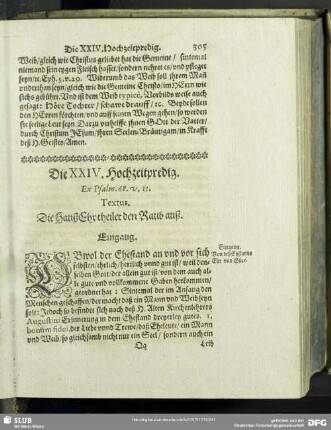 Die XXIV. Hochzeitpredig. Ex Psal.68.v.13
