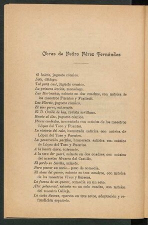 Obras de Pedro Pérez Fernández
