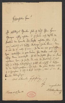 Brief an B. Schott's Söhne : 27.01.1851