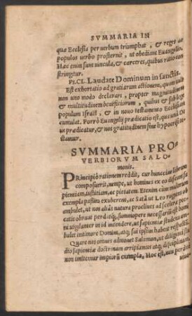 Summaria In Proverbiorum Salomonis.