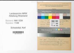 Entnazifizierung Karl Schestokat , geb. 20.10.1880 (Inspektor)