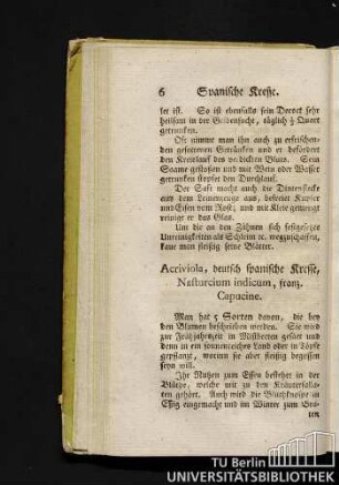 Acriviola, deutsch spanische Kresse, Nasturcium indicum, franz. Capucine.