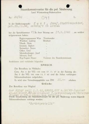 Kast, Josef