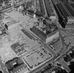 Die ausgeräumte ehemalige Hallische Vorstadt von Leipzig : Blickrichtung Nordosten