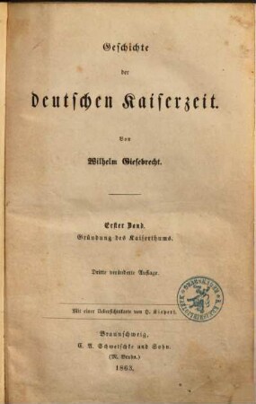 Geschichte der deutschen Kaiserzeit, 1. Gründung des Kaiserthums