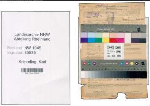 Entnazifizierung Karl Krimmling , geb. 24.04.1890 (Postbeamter)