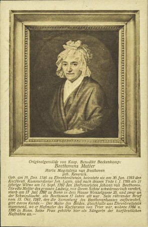 Beethovens Mutter - Maria Magdalena van Beethoven