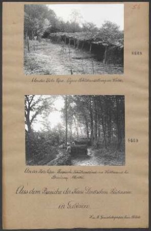 An der Zlota Lipa: Eigene Schützenstellung im Walde