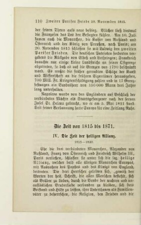 Die Zeit von 1815 bis 1871