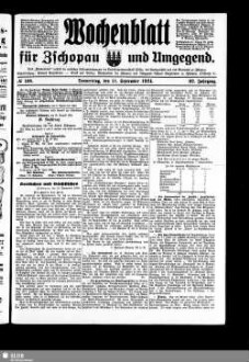 Wochenblatt für Zschopau und Umgegend : Zschopauer Tageblatt u. Anzeiger