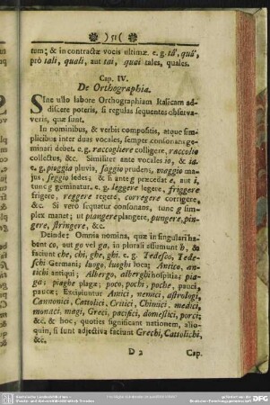 Cap. IV. De Orthographia