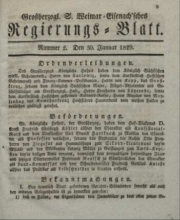 Nr. 2 : 30. Januar 1829