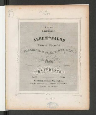 Album de salon : danses élégantes ... ; pour le piano : Oeuv. 75