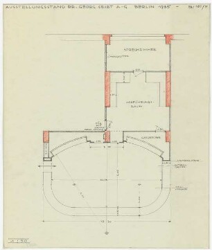 Stand der Fa. Seibt auf der Funkausstellung 1935, Berlin: Grundriss 1:50